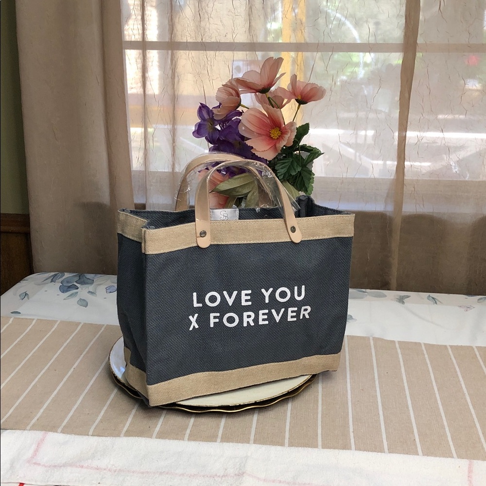 SANTA BARBARA DESIGN STUDIO - LOVE YOU X FOREVER GRAY TOTE